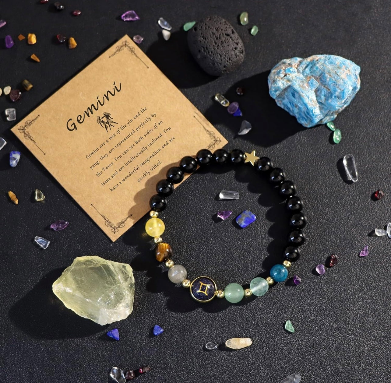 Gemini Zodiac Crystal Bracelet