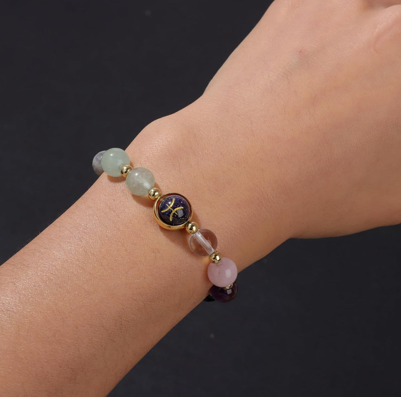 Pisces Zodiac Crystal Bracelet
