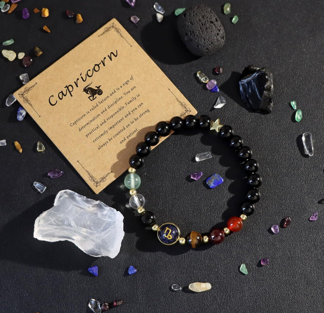 Capricorn Zodiac Crystal Bracelet