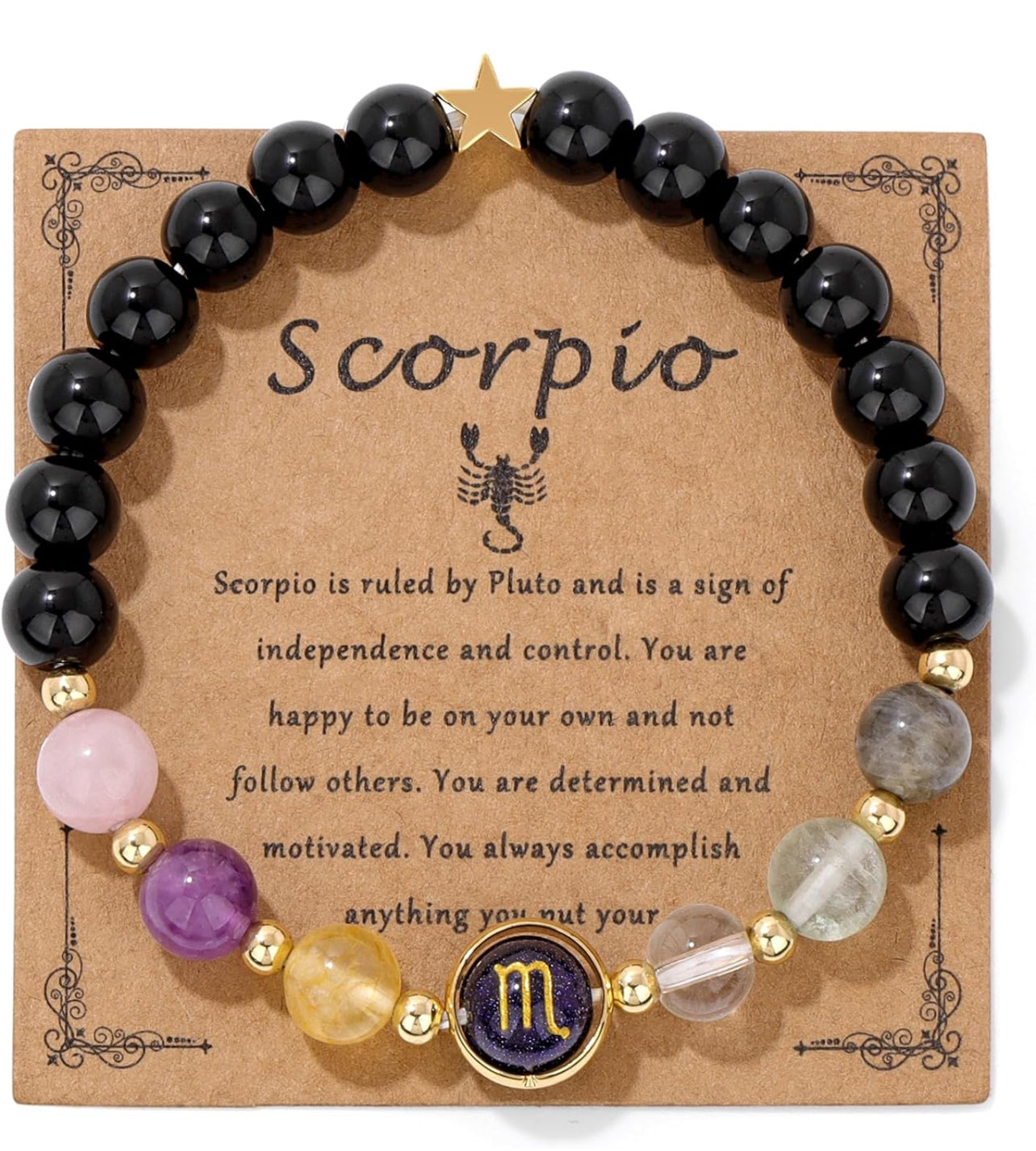 Scorpio Zodiac Crystal Bracelet