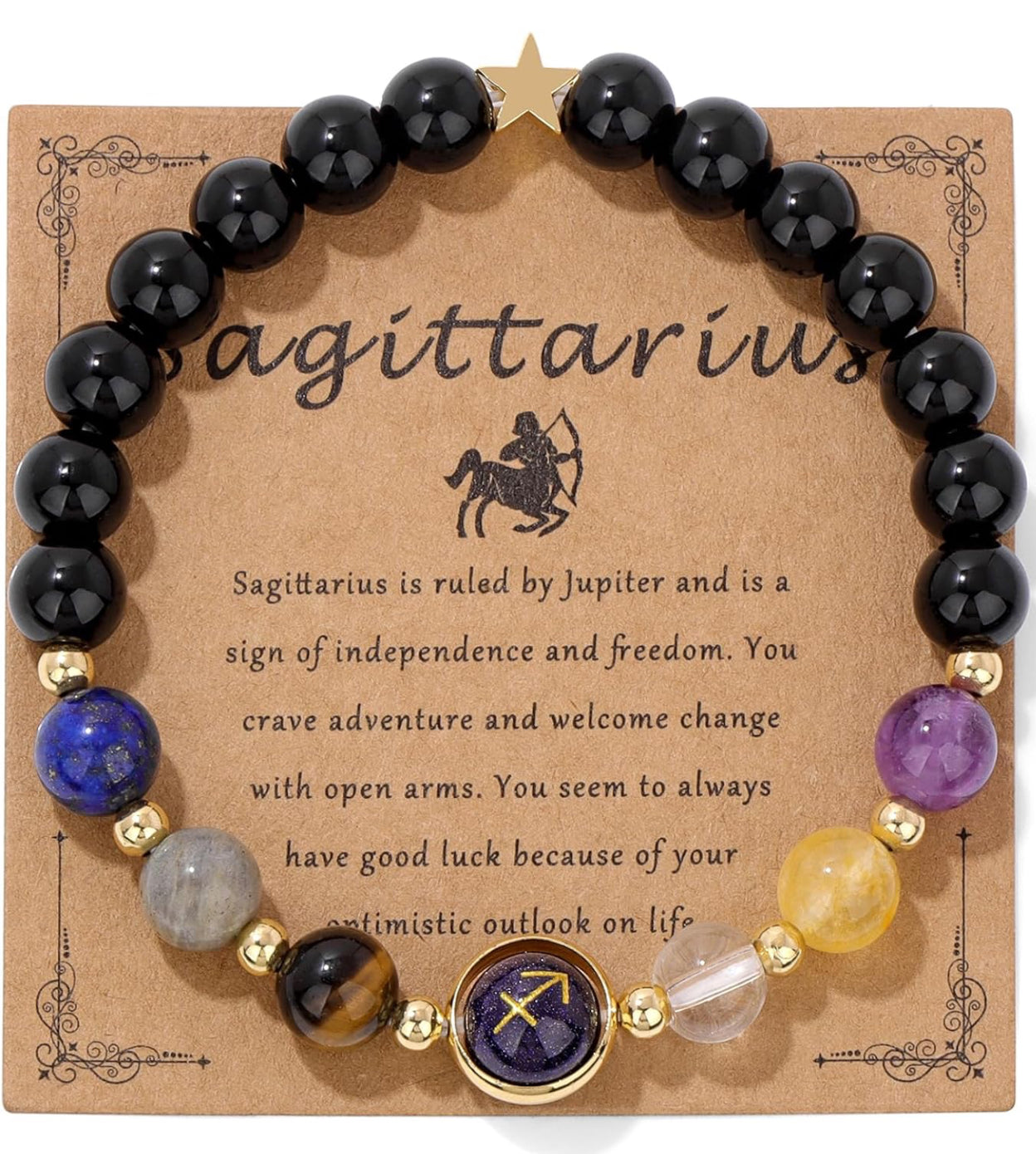 Sagittarius Zodiac Crystal Bracelet