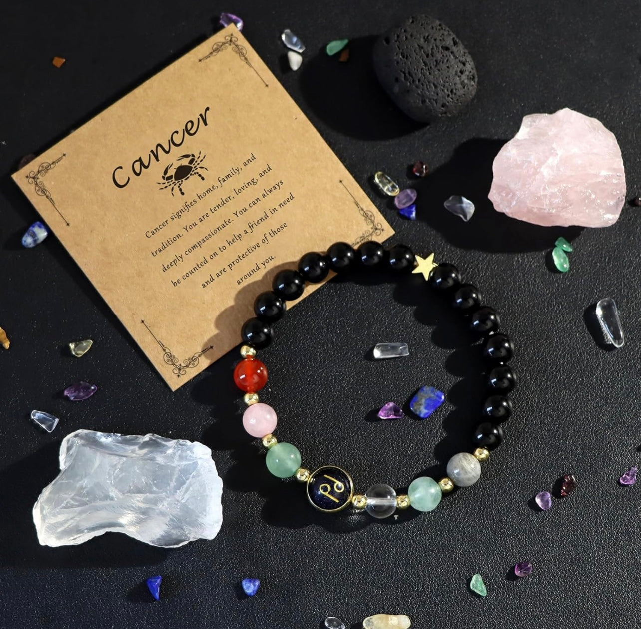 Cancer Zodiac Crystal Bracelet