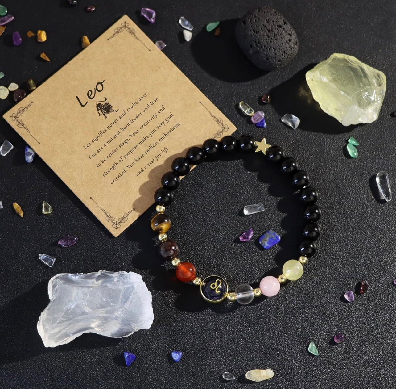 Leo Zodiac Crystal Bracelet