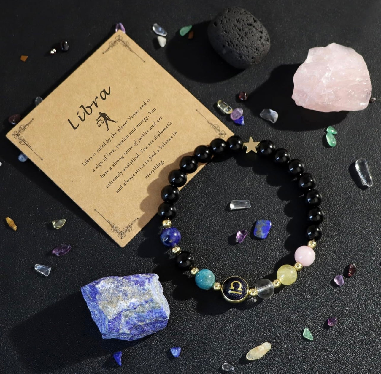 Libra Zodiac Crystal Bracelet