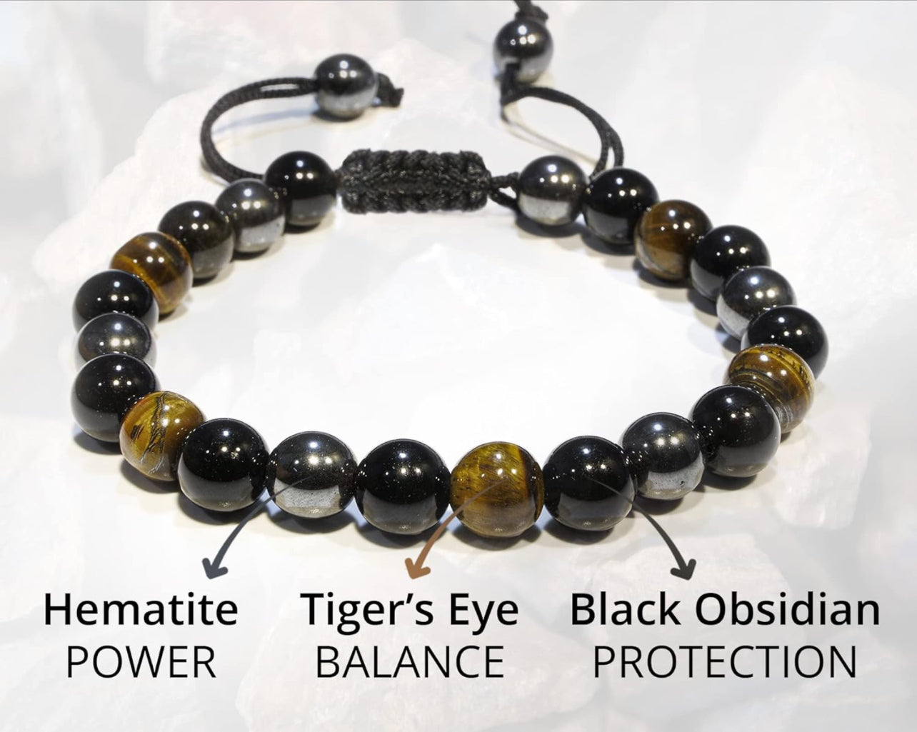 Tiger’s Eye Triple Protection Crystal Bracelet