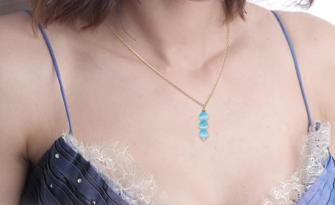 Aquamarine Crystal Necklace