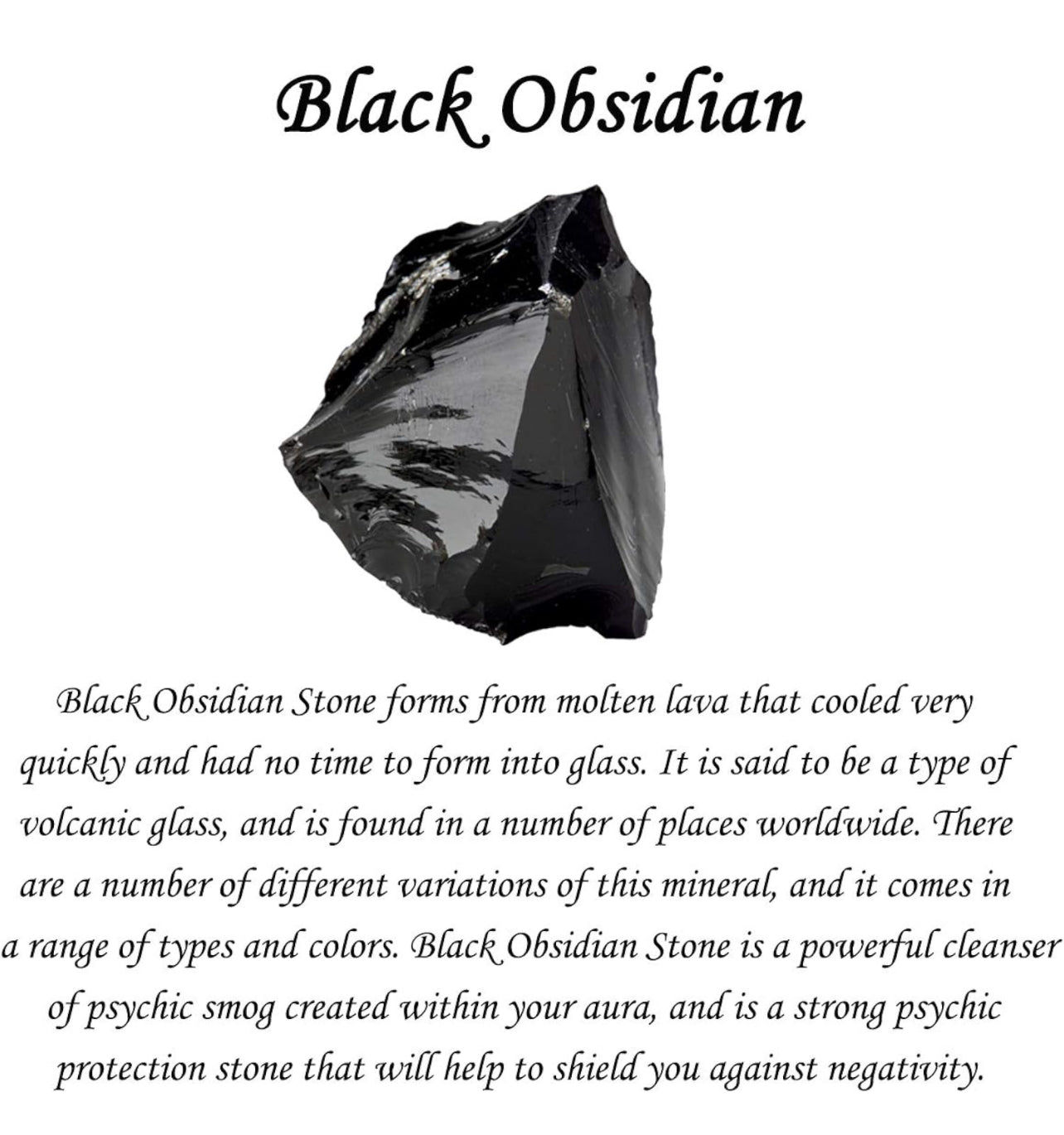Black Obsidian Protection Crystal Pyramid Necklace