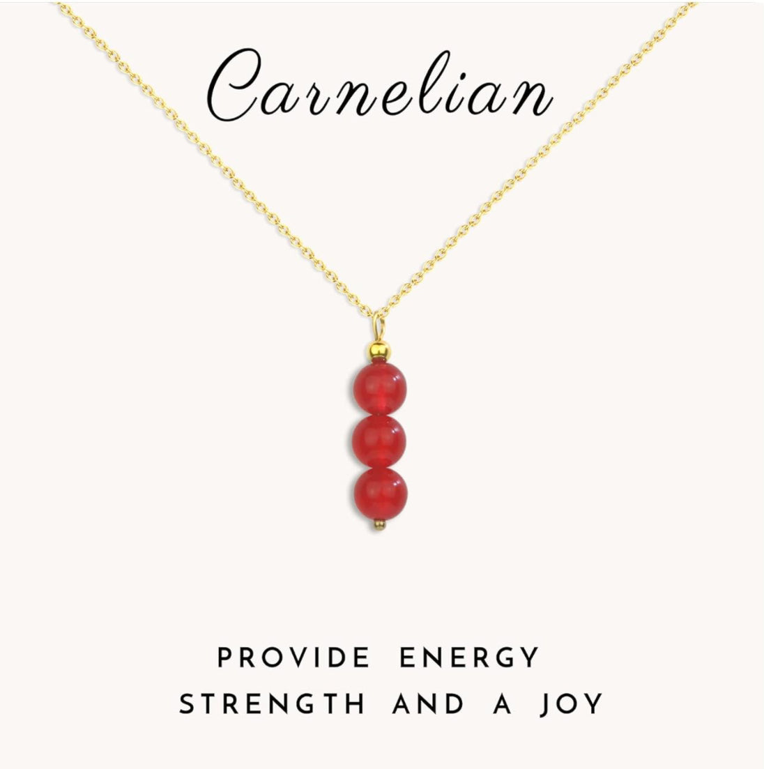 Red Carnelian Crystal Necklace