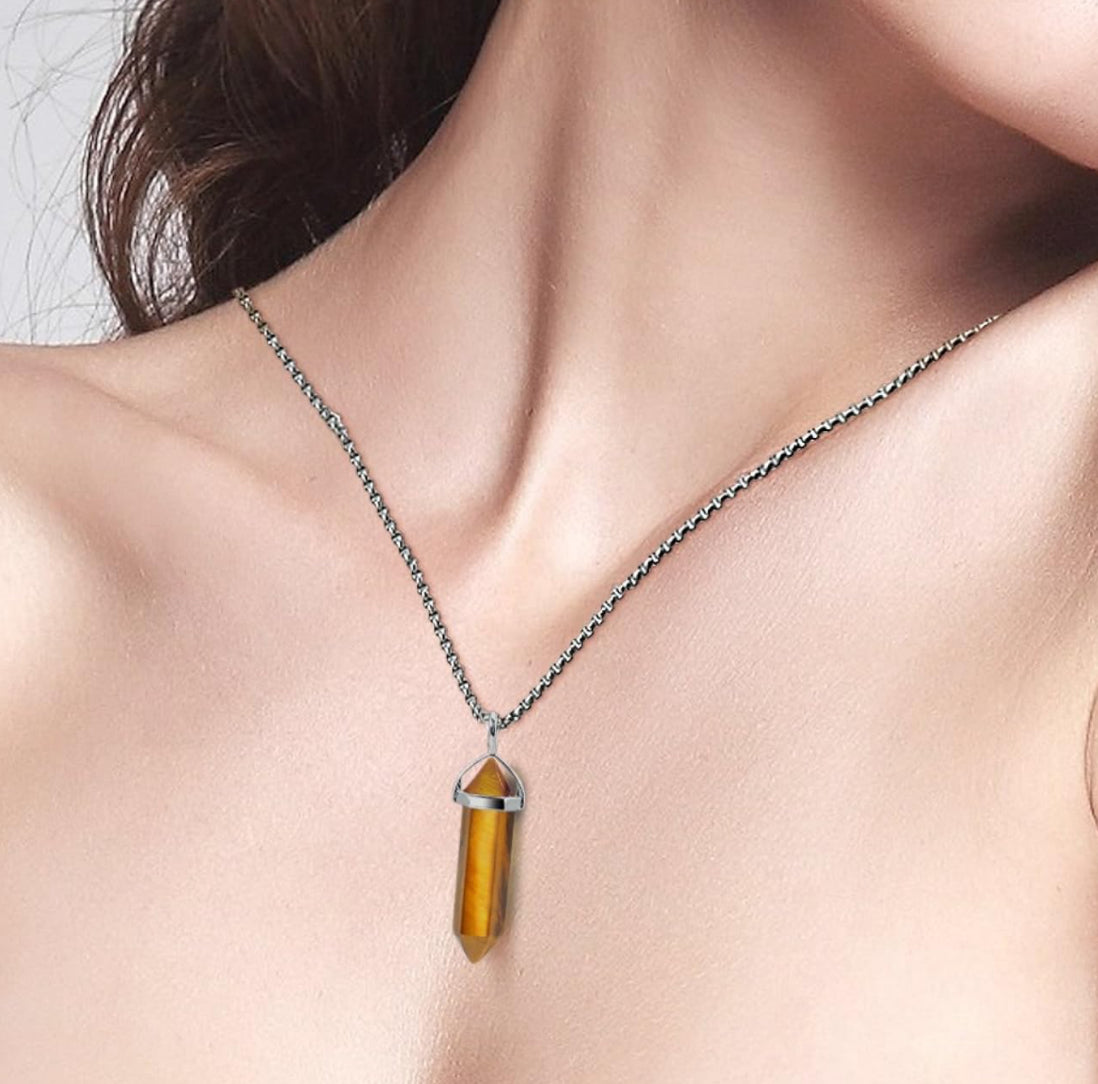 Brown Tiger’s Eye Healing Crystal Necklace