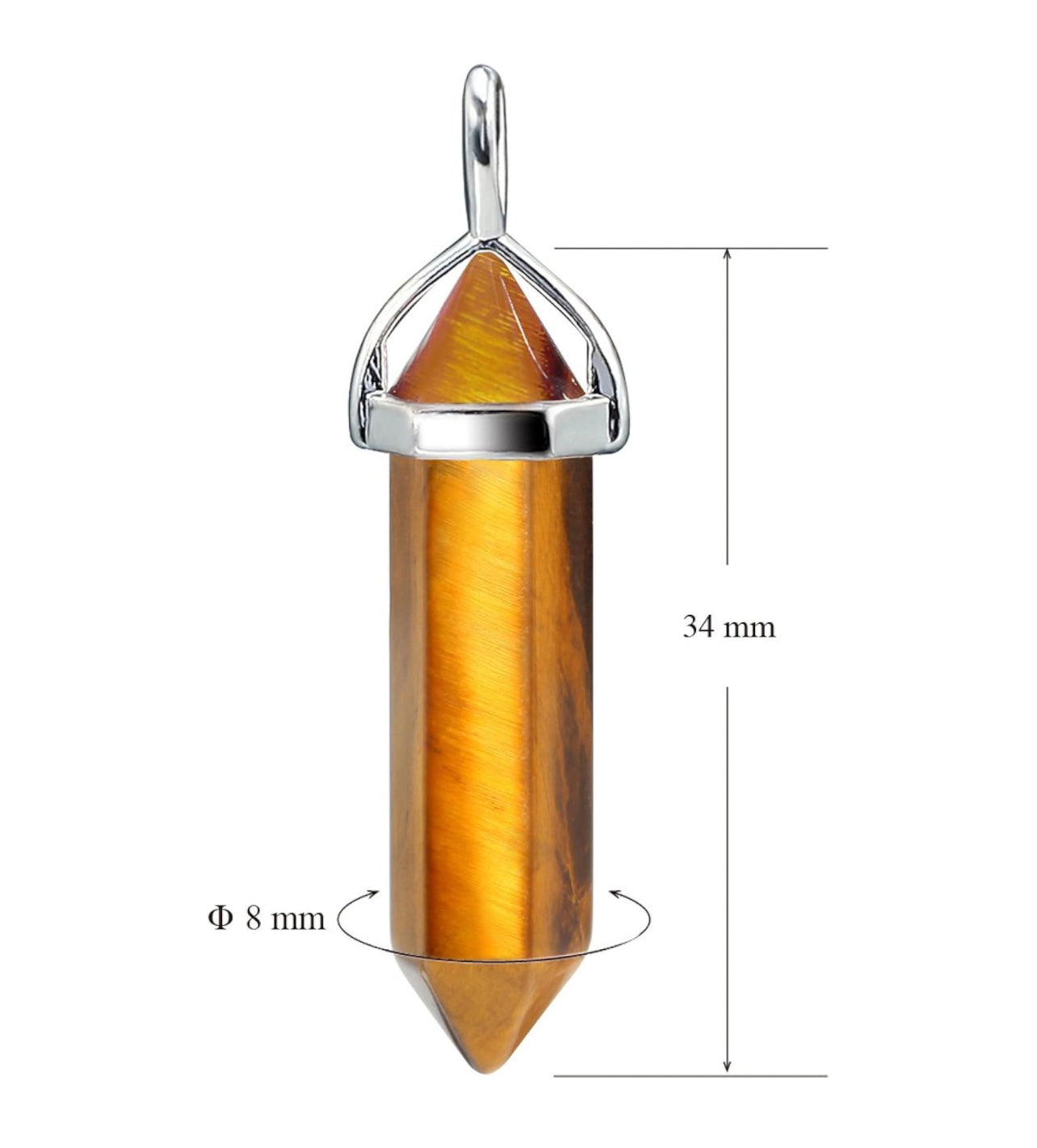 Brown Tiger’s Eye Healing Crystal Necklace