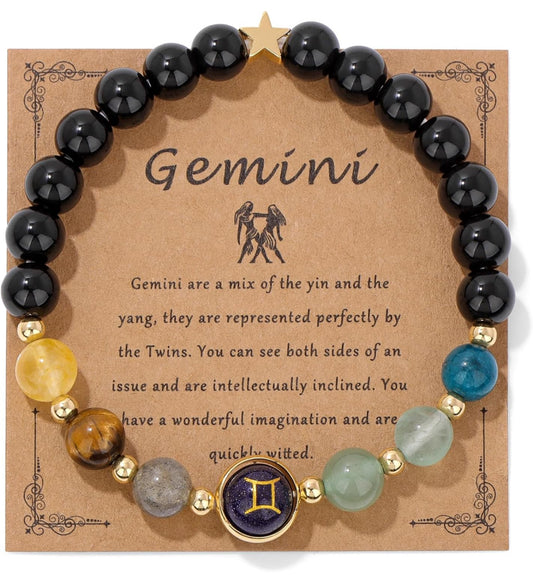 Gemini Zodiac Crystal Bracelet