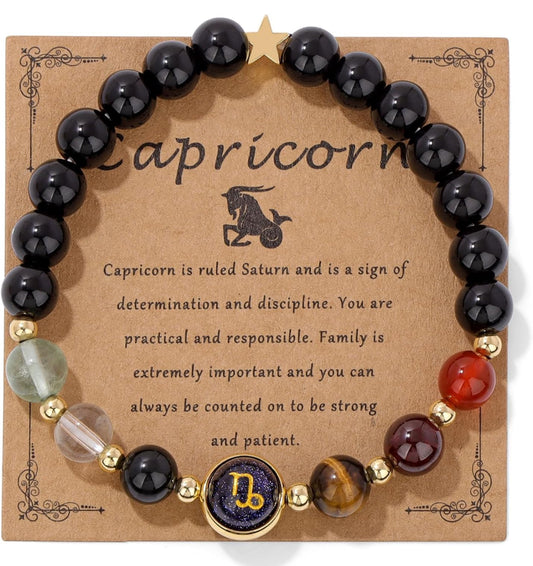 Capricorn Zodiac Crystal Bracelet