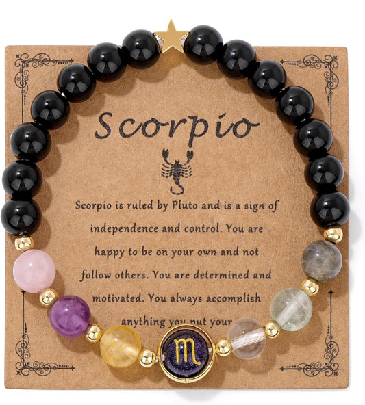 Scorpio Zodiac Crystal Bracelet