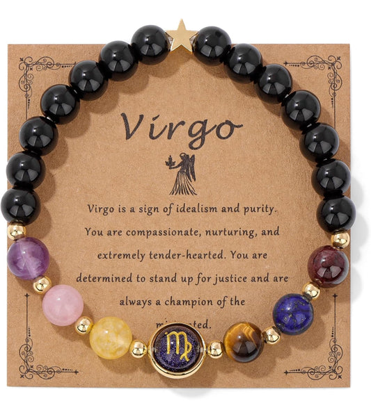 Virgo Zodiac Crystal Bracelet