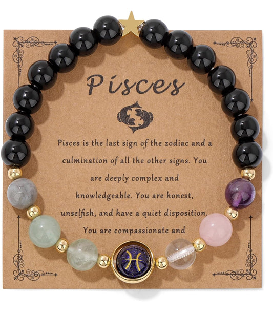 Pisces Zodiac Crystal Bracelet