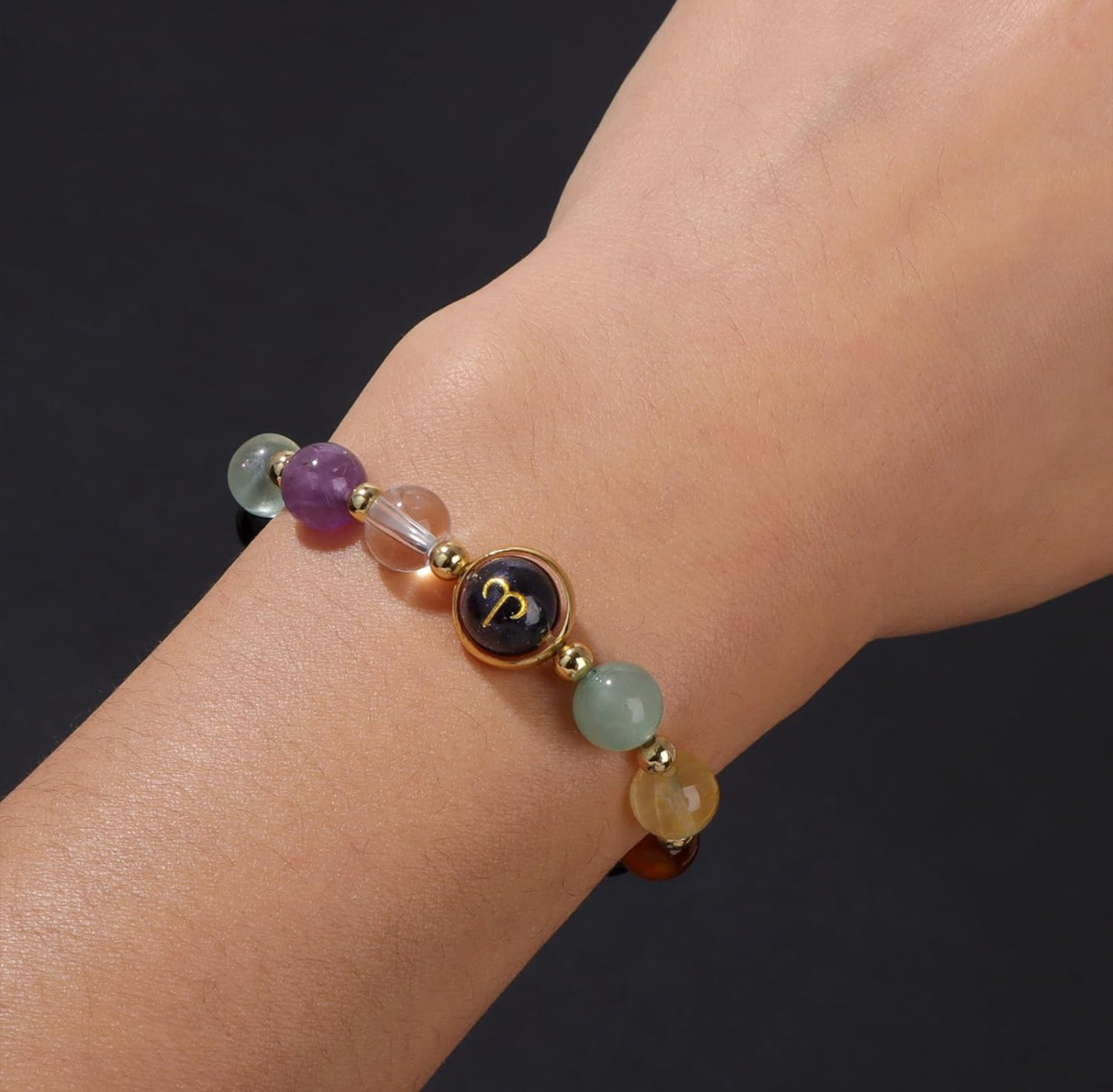 Aries Zodiac Crystal Bracelet