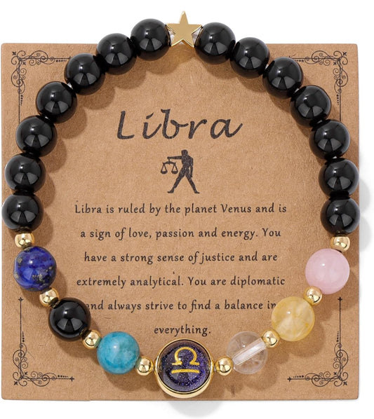 Libra Zodiac Crystal Bracelet