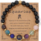Aquarius Zodiac Crystal Bracelet