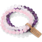 3 Piece Rose Quartz White Jade Healing Crystal Set