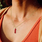Red Carnelian Crystal Necklace