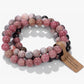 3 Piece Zebra Jasper Healing Crystal Bracelet