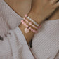 3 Piece Rose Quartz Healing Bracelet w/Moonstone