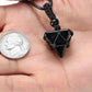 Black Obsidian Protection Crystal Pyramid Necklace