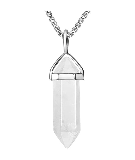 Clear Quartz Healing Crystal Necklace