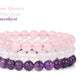 3 Piece Rose Quartz White Jade Healing Crystal Set