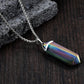 Rainbow Hematite Healing Crystal Necklace