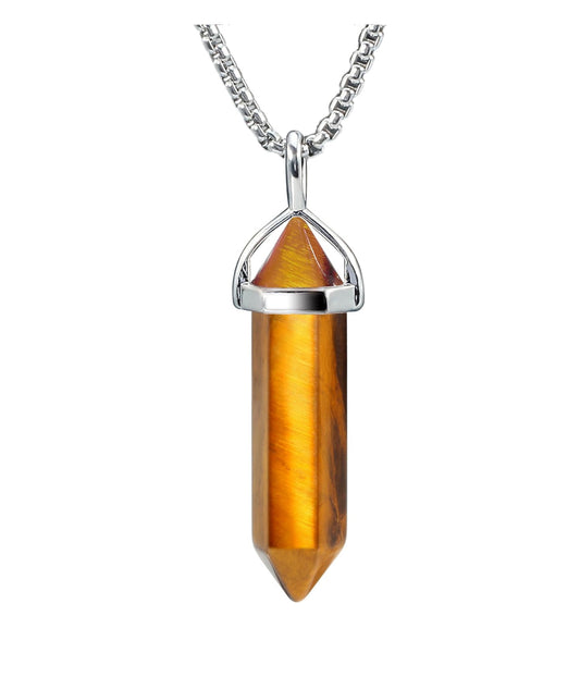Brown Tiger’s Eye Healing Crystal Necklace