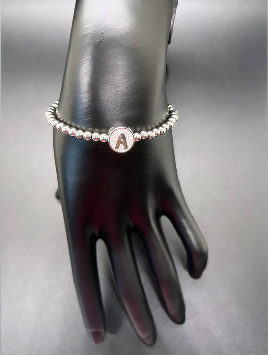 Silver Letter Manifestation Bracelet