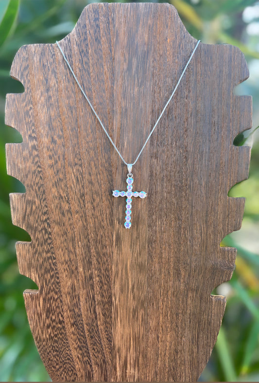 Silver Cross Protection Necklace