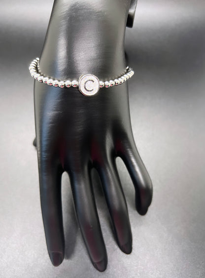 Silver Letter Manifestation Bracelet