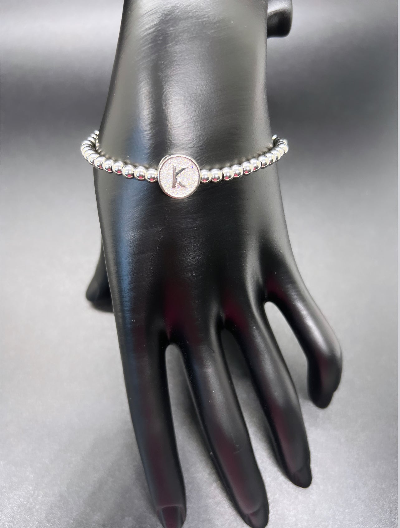 Silver Letter Manifestation Bracelet