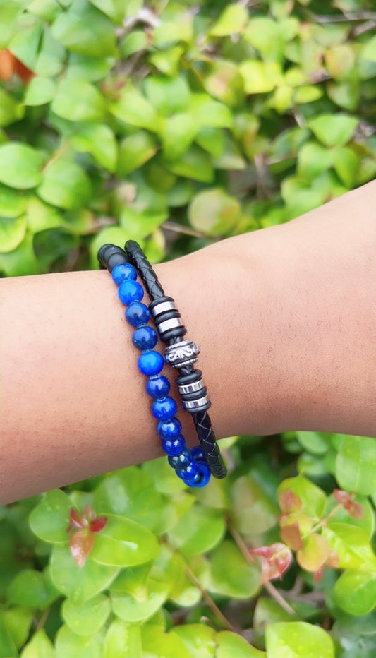 Protection & Peace Blue Beaded Intention Bracelet